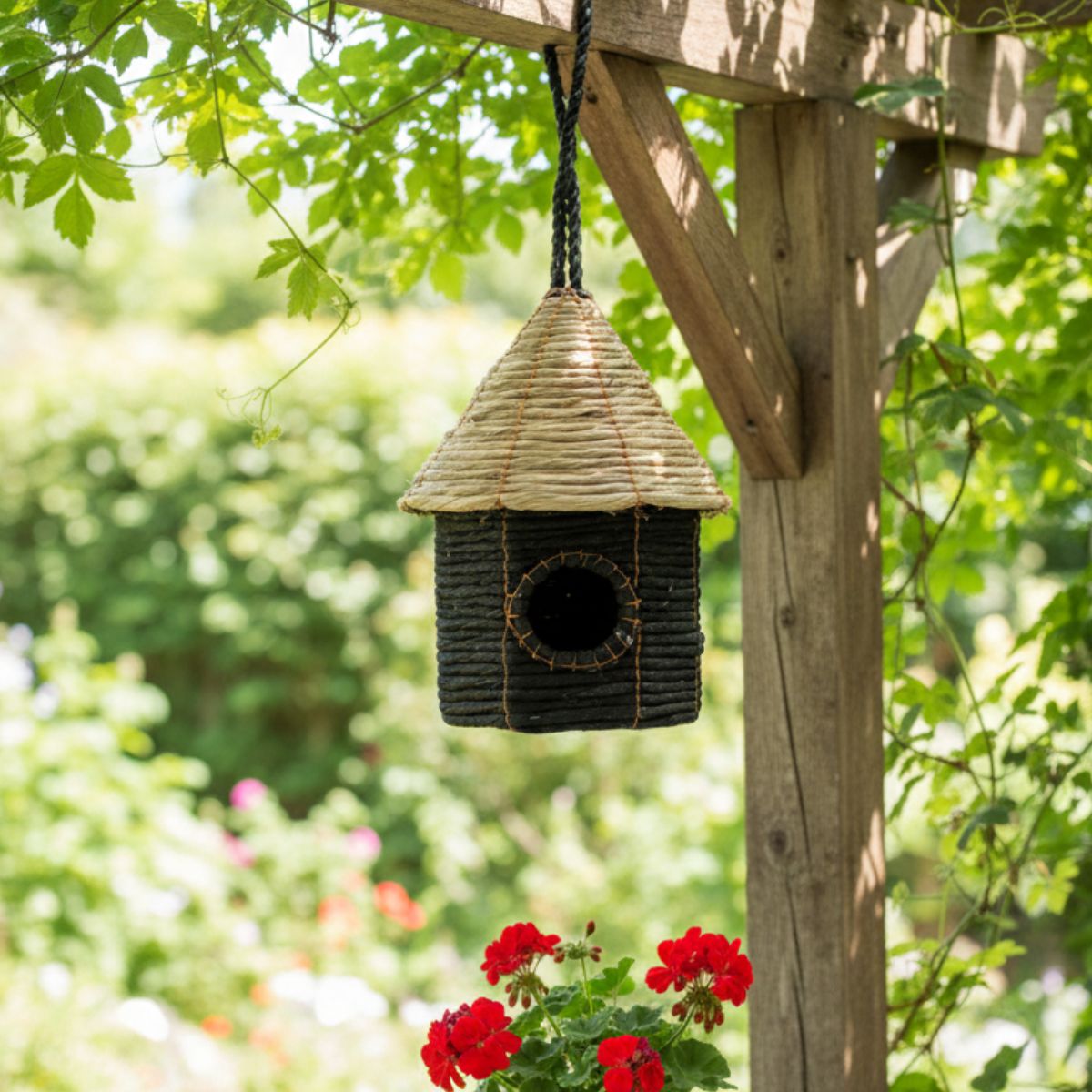 Recycled Denim Bird House