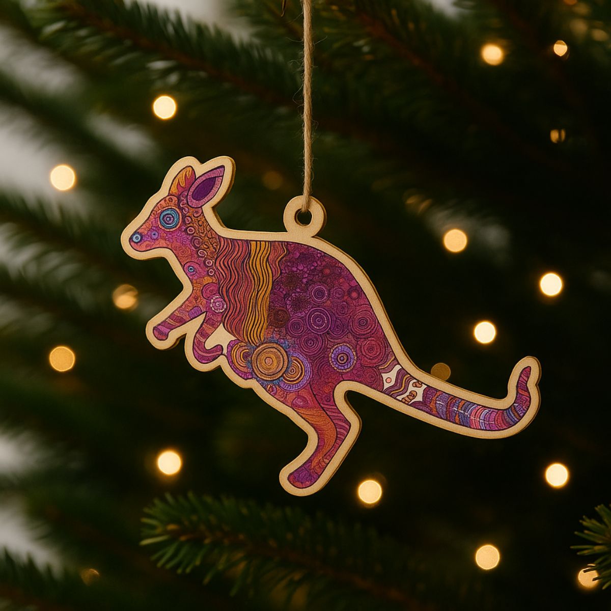 Womens Ceremony with Dancing & Body Paint Set of 4 Wooden Ornaments