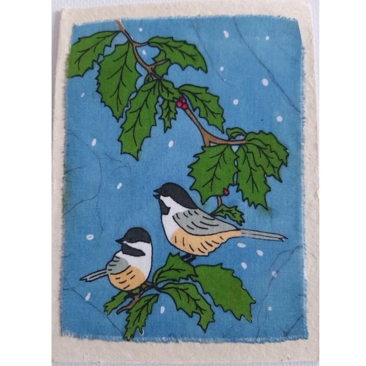 Set of 4 Christmas Batik Cards