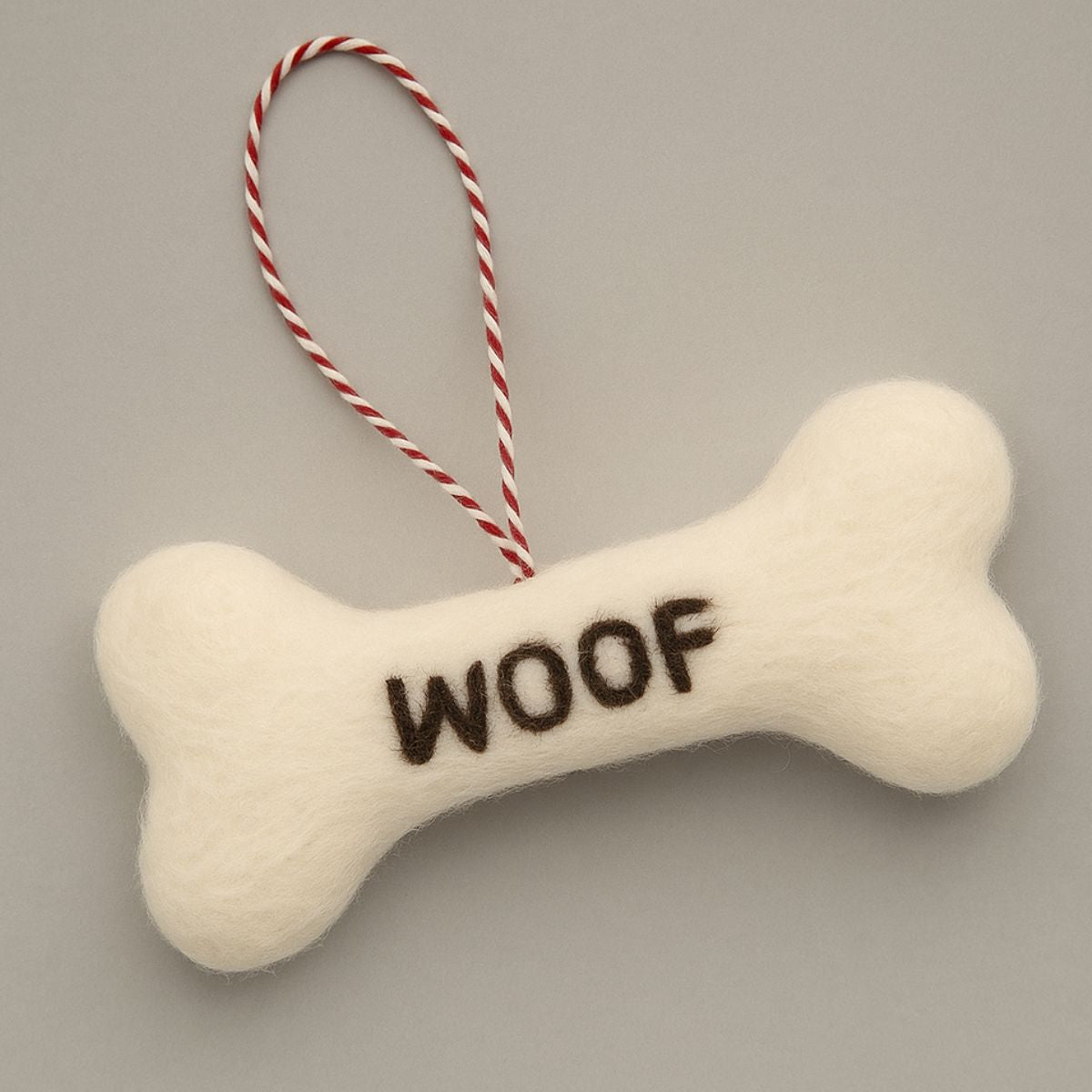 Felt Dog Bone Christmas Ornament