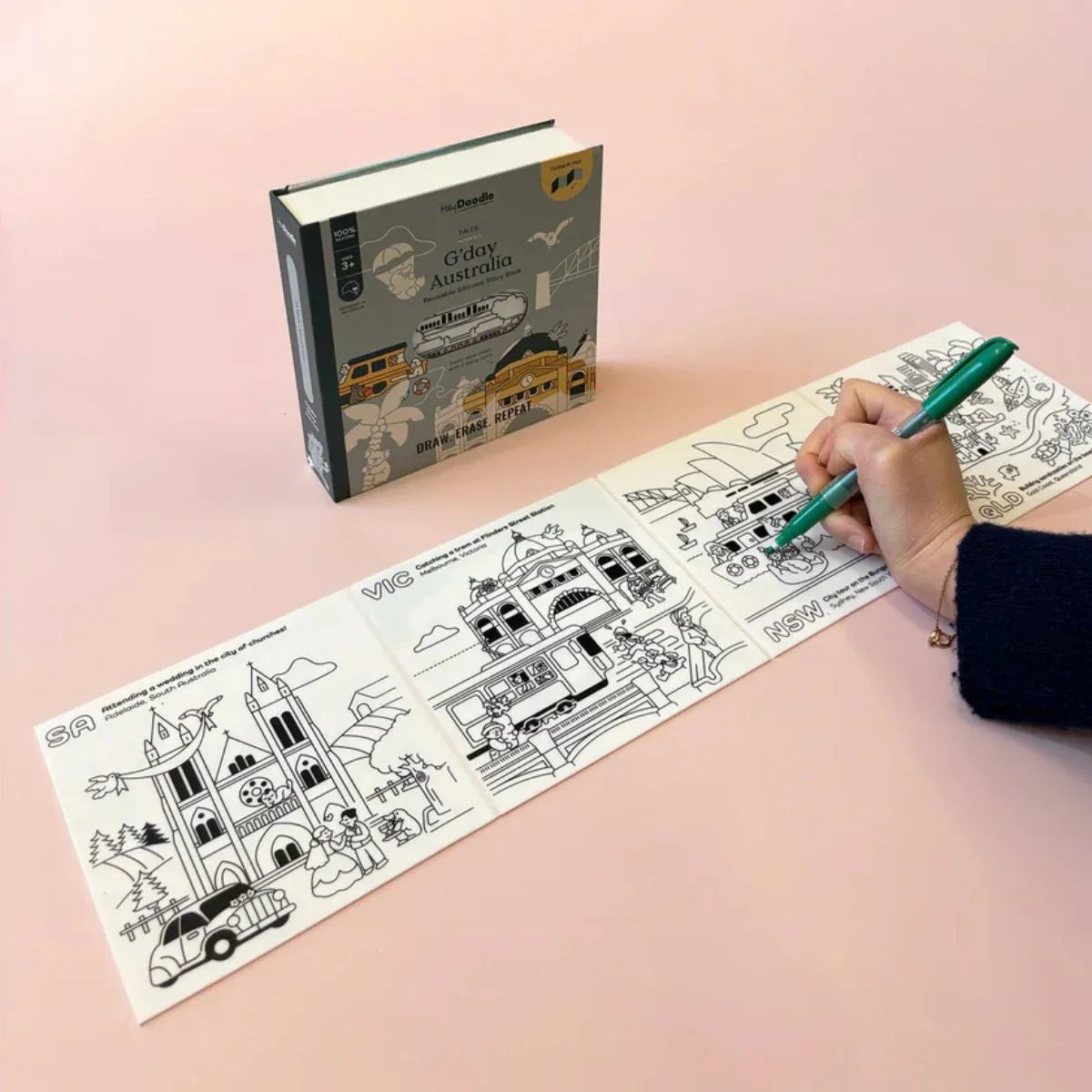 G'day Australia Tales - Reusable Colouring Book