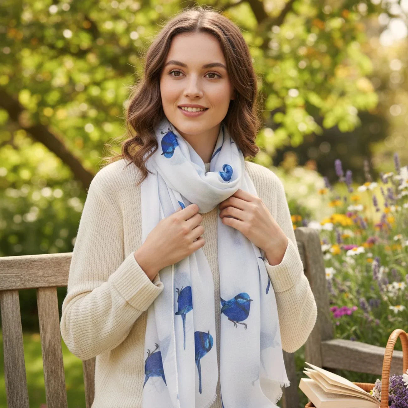 Blue Wren Scarf