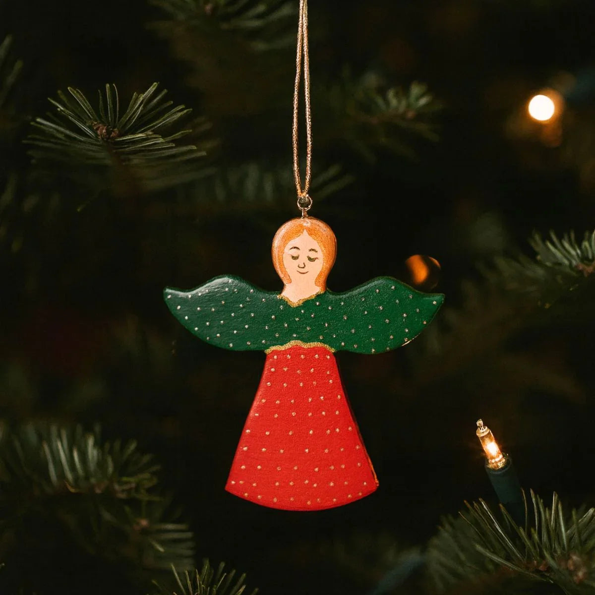 Papier Mache Angel Ornament