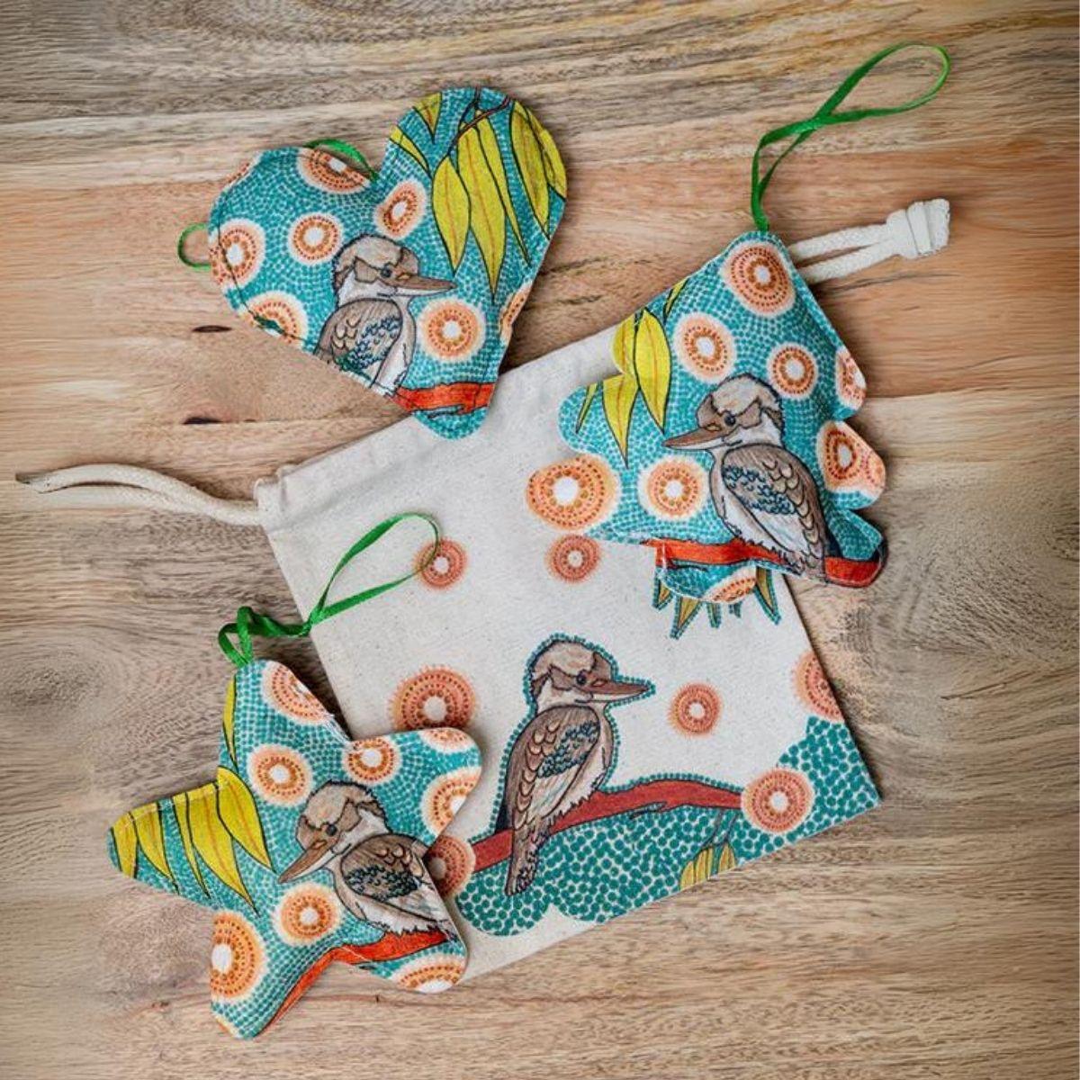 Christmas Ornaments Set of 3- Kookaburra Dreaming - The Leprosy Mission Shop
