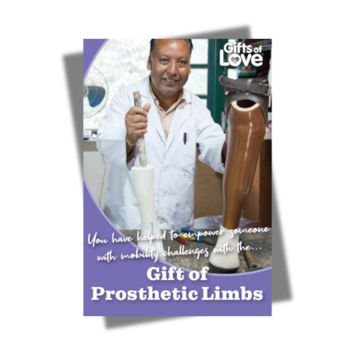 Prosthetic Limb - Gift of Love (Donation) - The Leprosy Mission Shop
