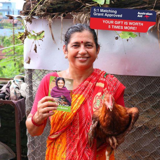 Pair of Chickens - Gift of Love (Donation)