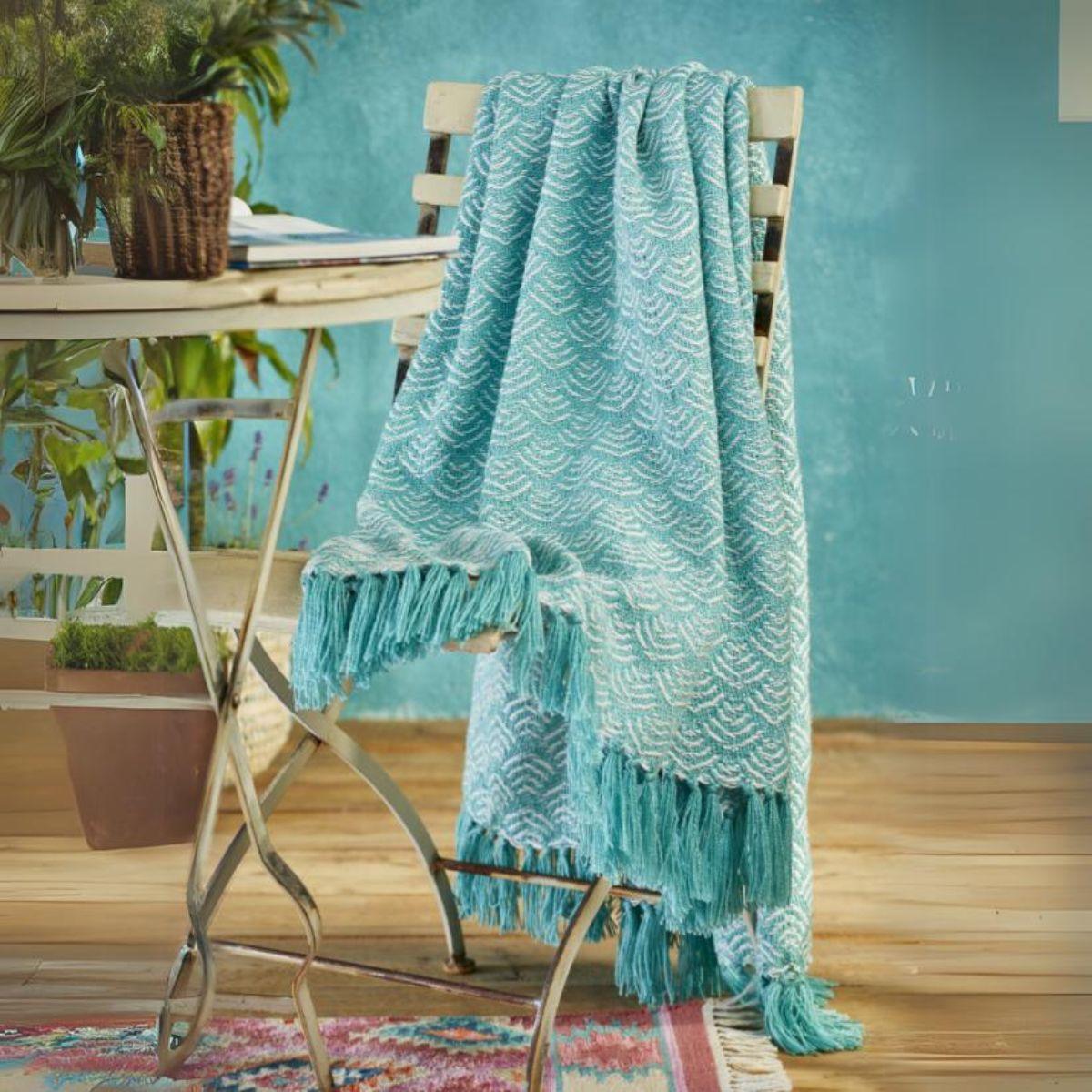 Recycled Bottle Waves Throw - The Leprosy Mission Shop