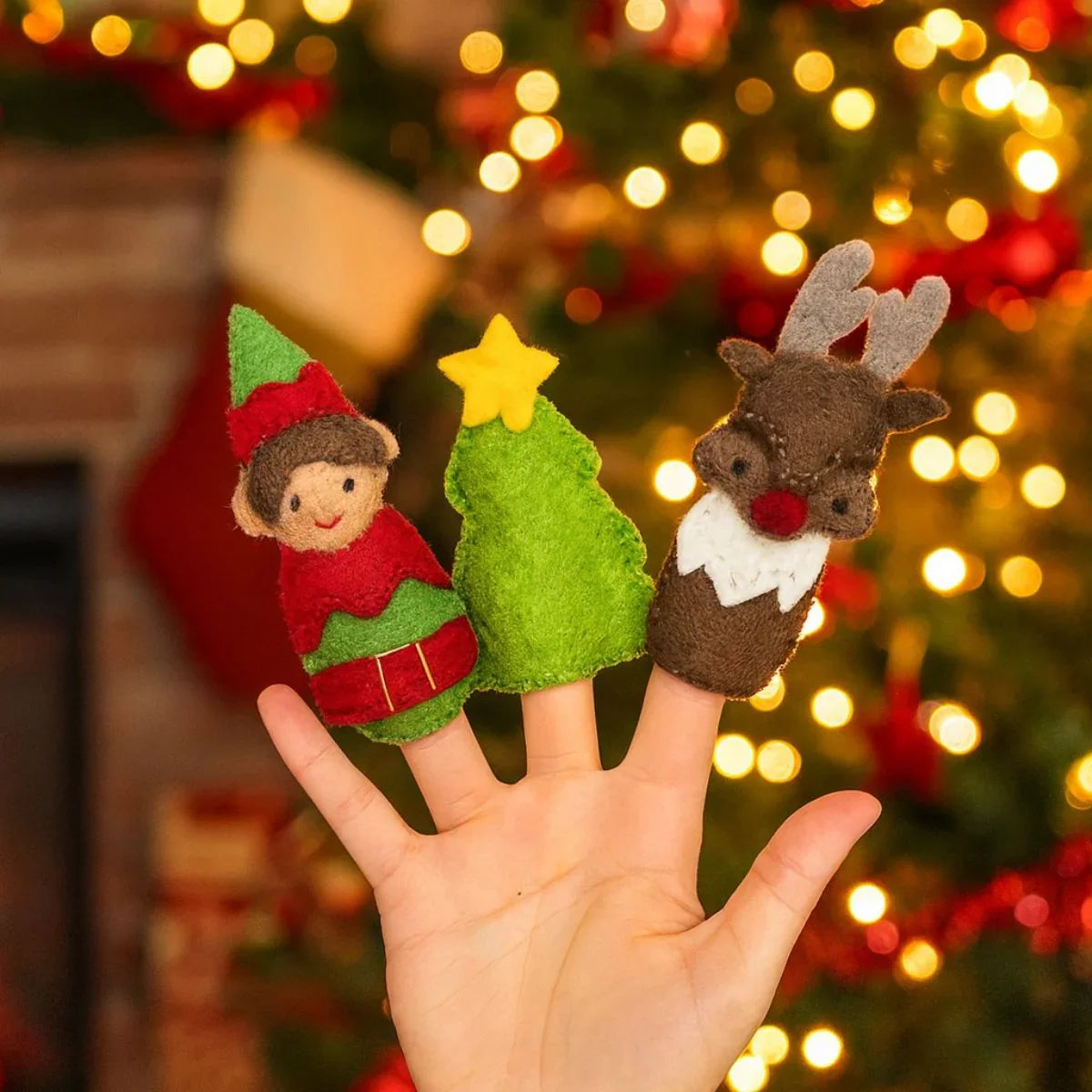 Christmas Set of 3 Finger Puppets