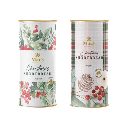 Shortbread Botanical Christmas Tube