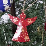 Red Angel Christmas Decoration - Fair Trade