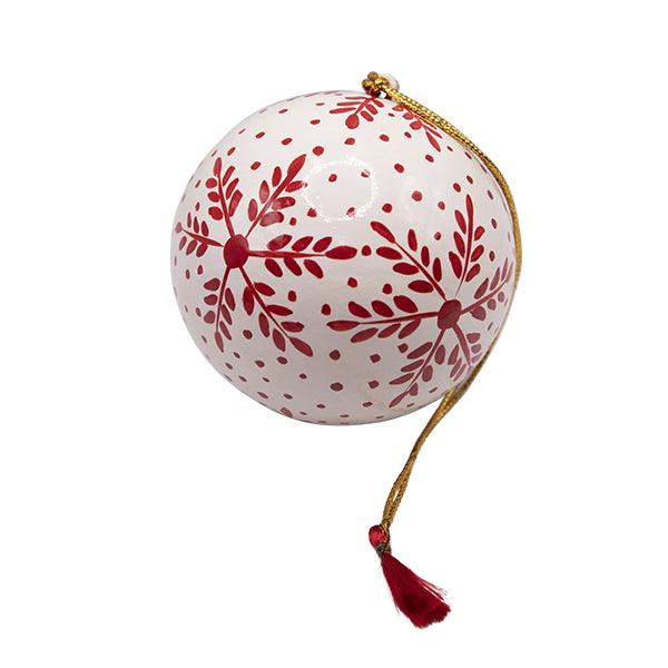 Snowflake Papier Mache Bauble - The Leprosy Mission Shop