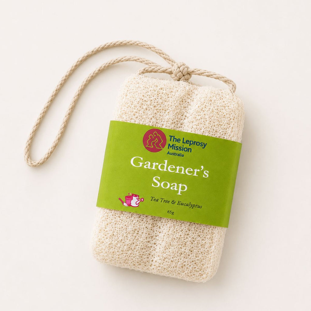 Gardener's Soap with a green label on a white background