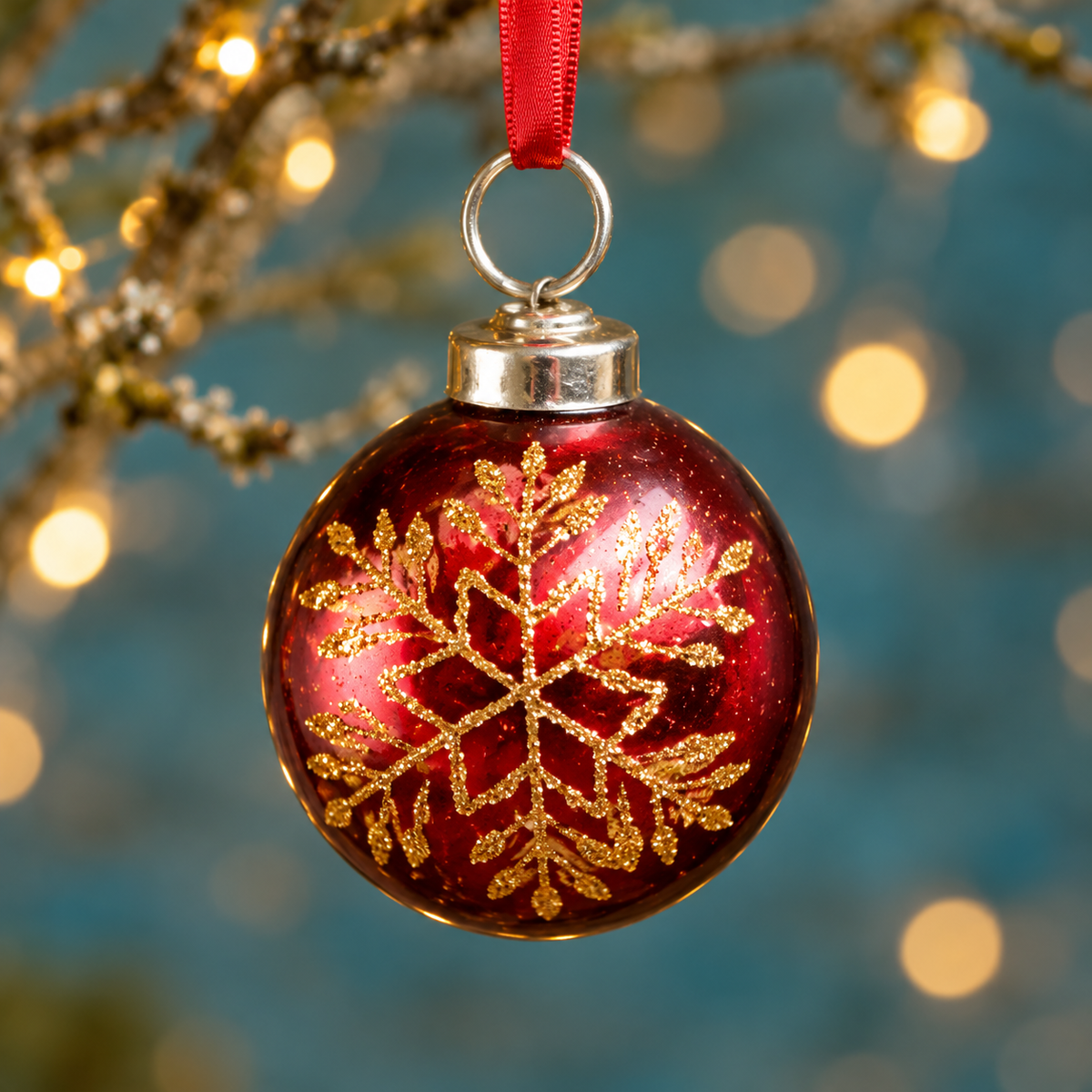 Set of 4 Manaslu Red Baubles