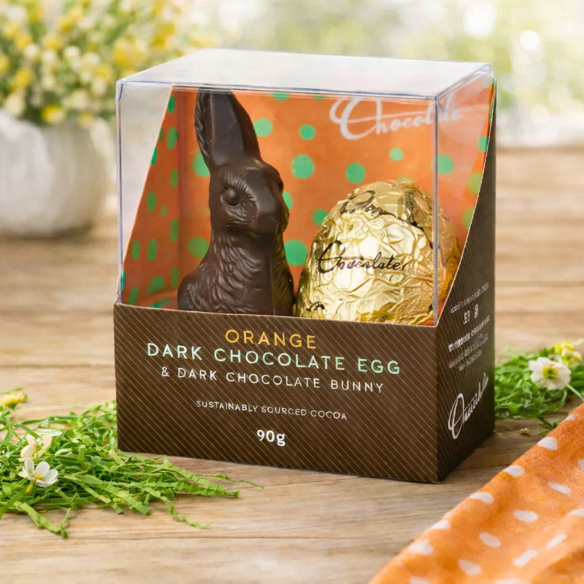Orange Dark Chocolate Egg & Bunny