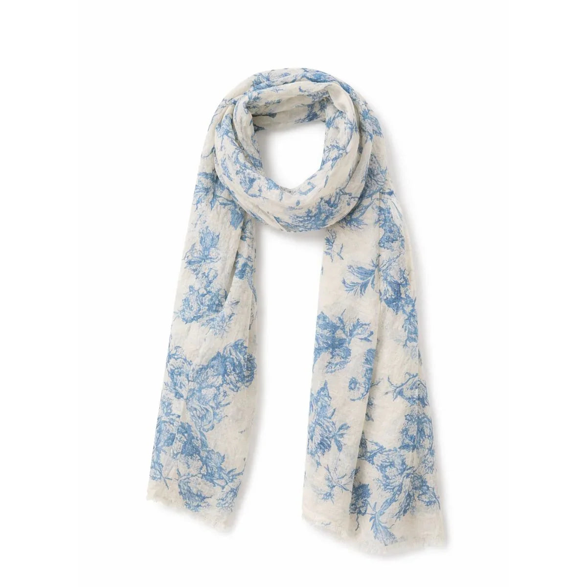 Floral patterned scarf on a white background