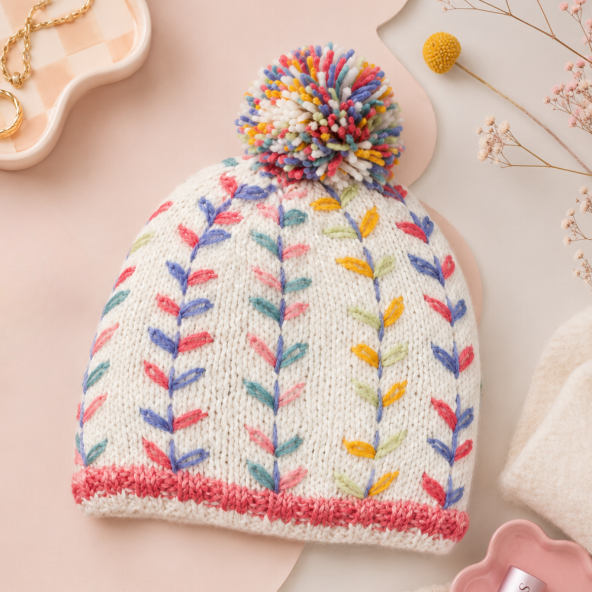 Kylemore Cream Bobble Beanie