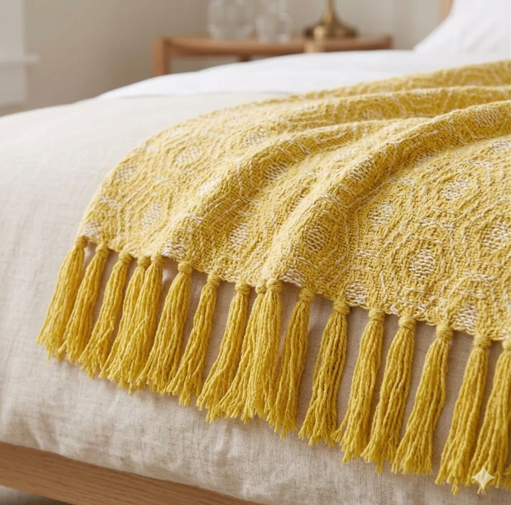 Recycled Bottle Honeycomb Throw