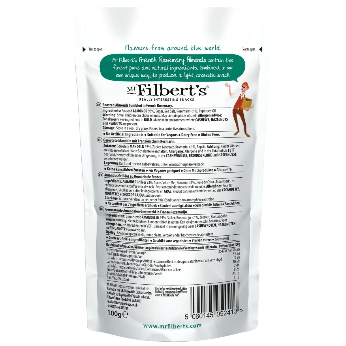 Mr Filberts French Rosemary Almonds