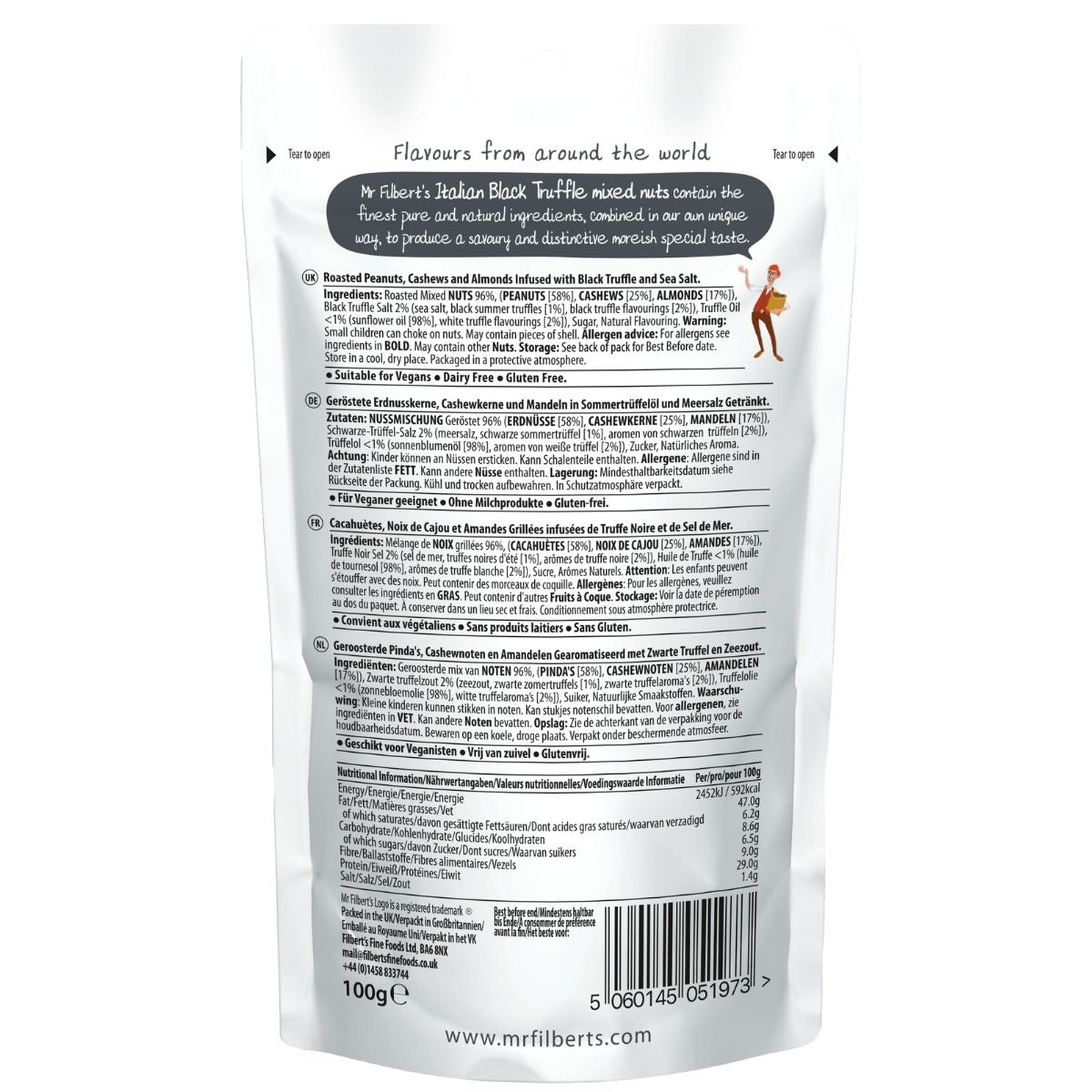 Mr Filberts Italian Black Truffle Mixed Nuts