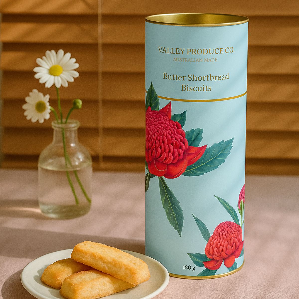 Shortbread Warratah Tube