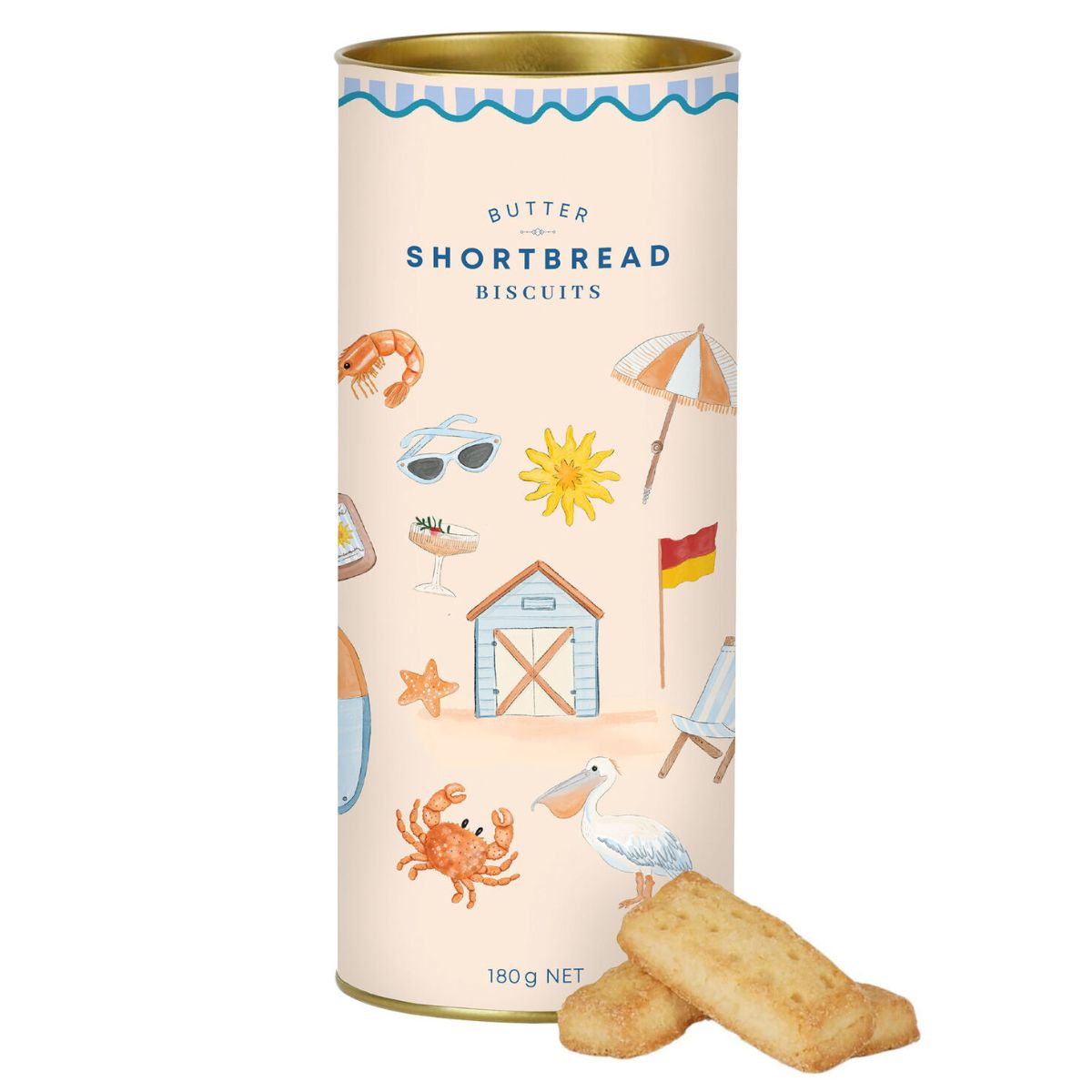 Aussie Beach Shortbread Tube