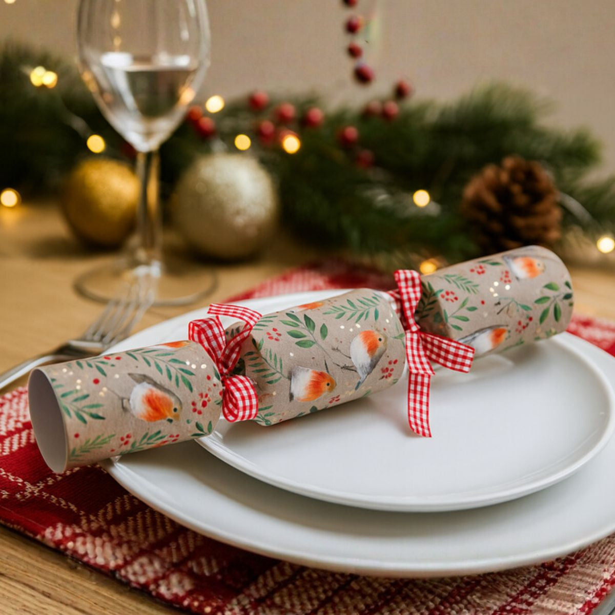 Mistletoe & Merry Luxury Kraft Robbin Crackers