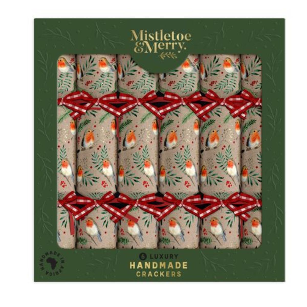 Mistletoe & Merry Luxury Kraft Robbin Crackers