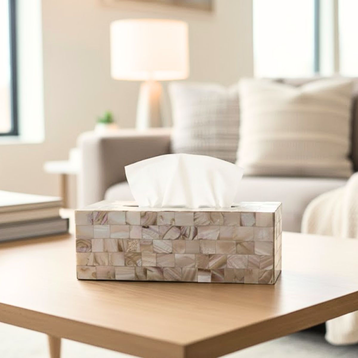 Pearl Tissue Box Holder
