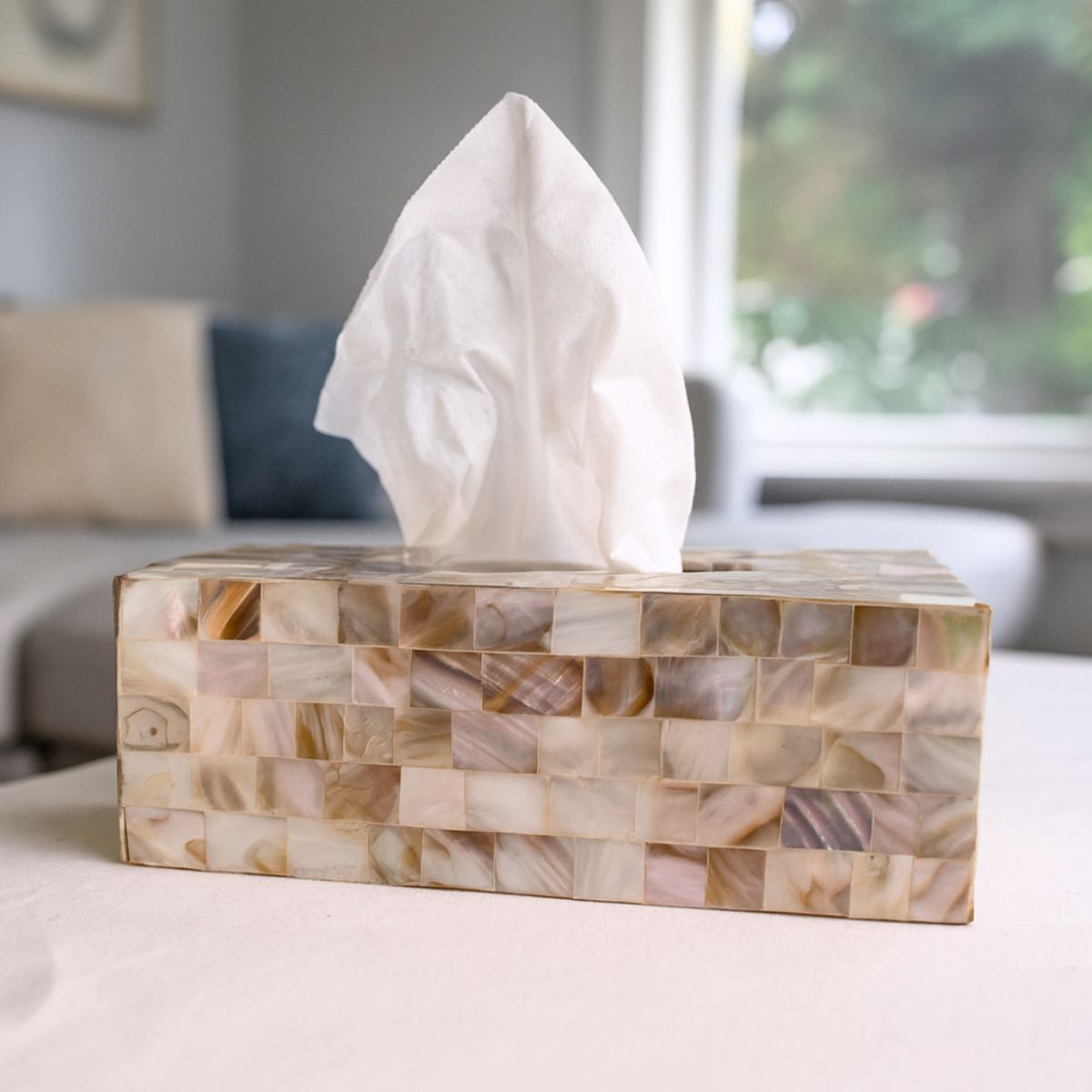 Pearl Tissue Box Holder