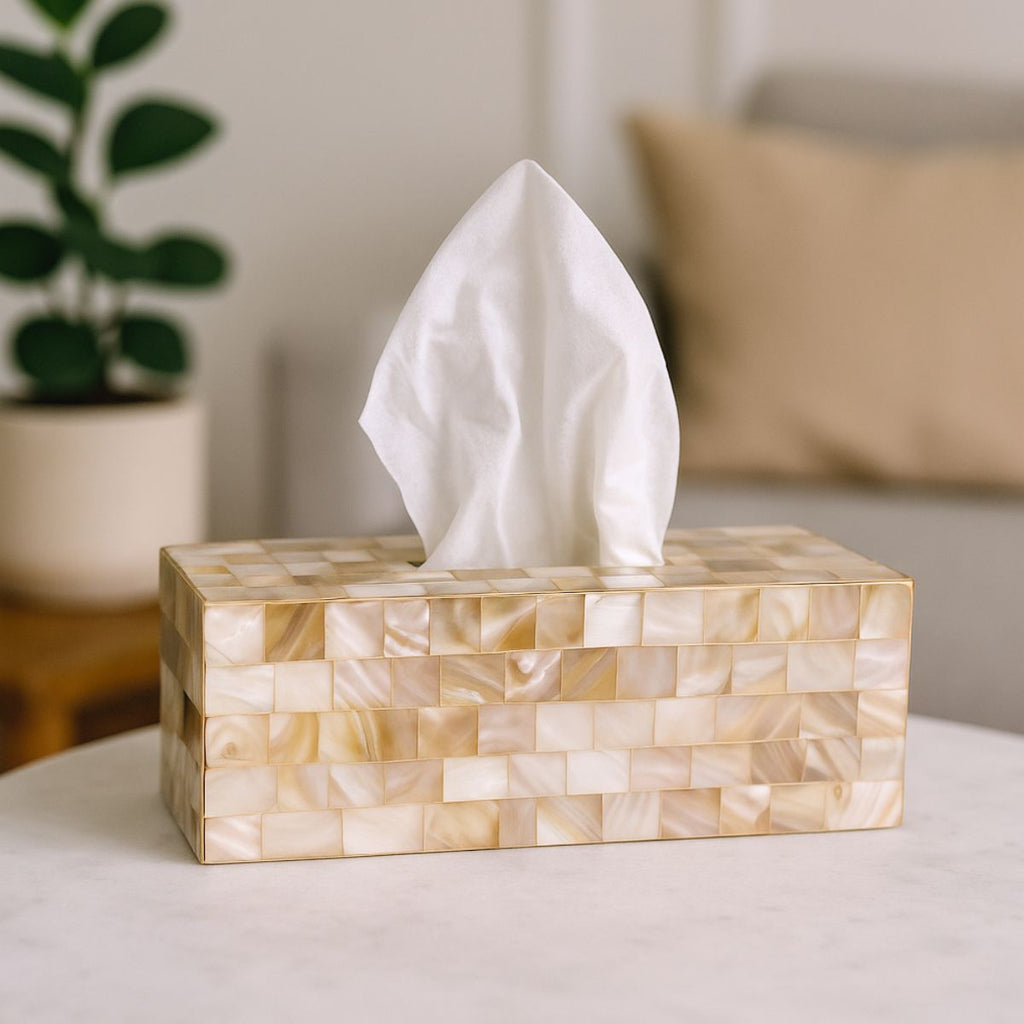 Pearl Tissue Box Holder
