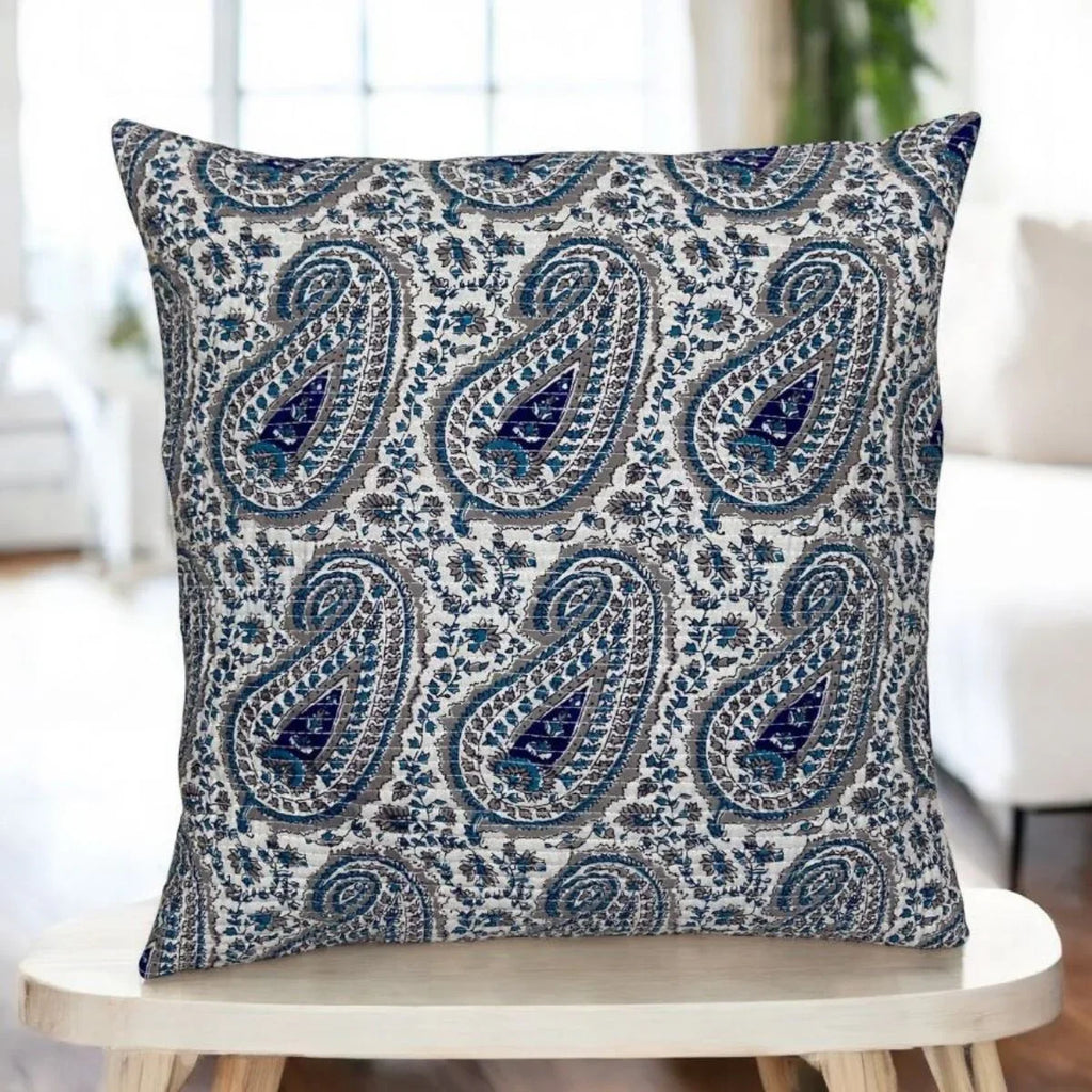Paisley Cotton Cushion Cover