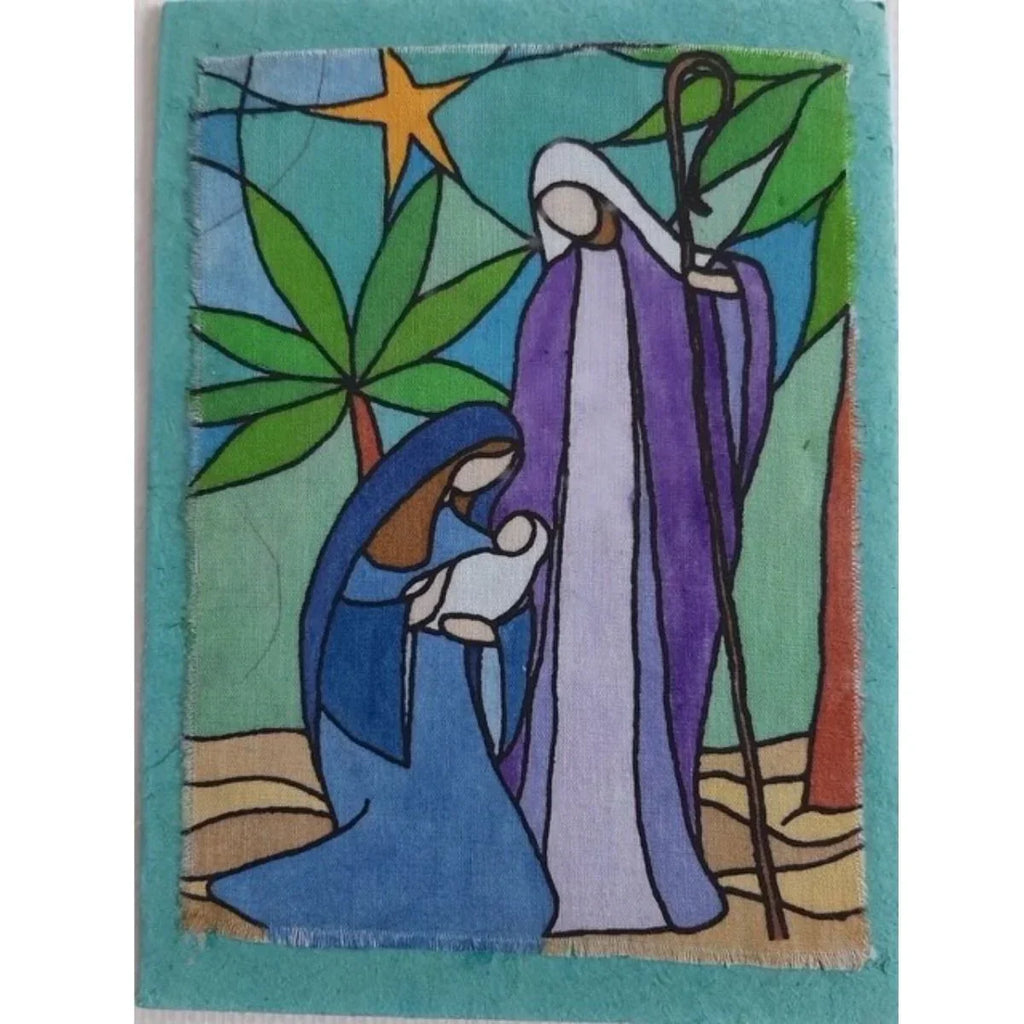 Set of 4 Christmas Batik Cards w/three kings