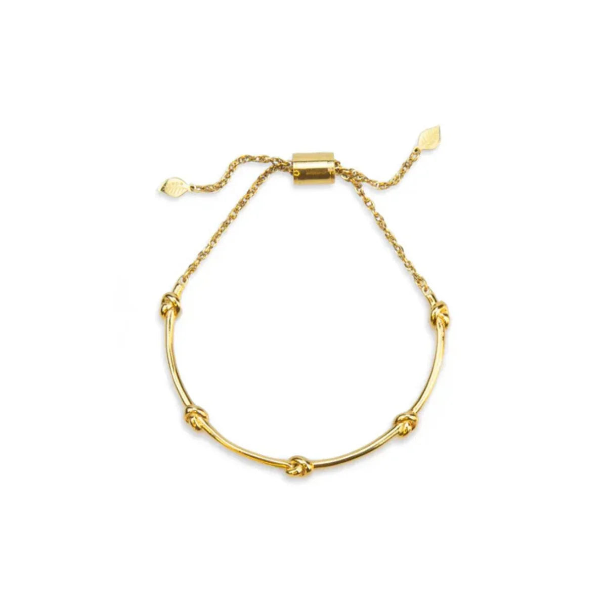 Gold bracelet on a white background