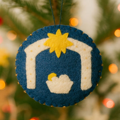 Felt Star of Bethlehem Ornament