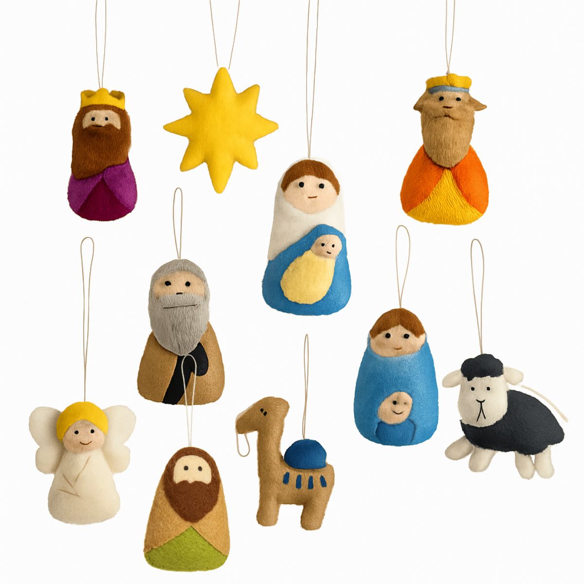 Hanging Nativity Scene Figures