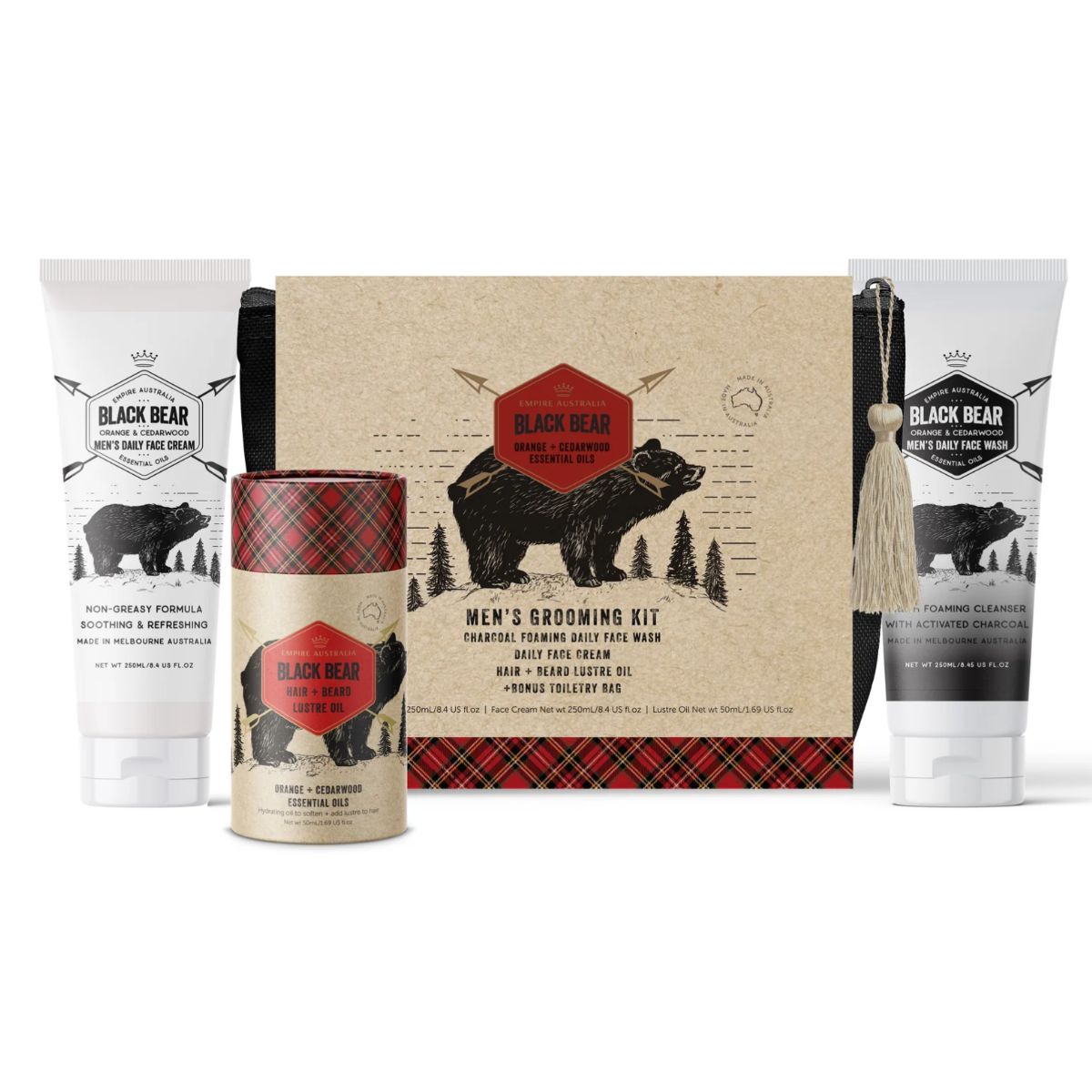 Orange & Cedarwood Mens Grooming Kit