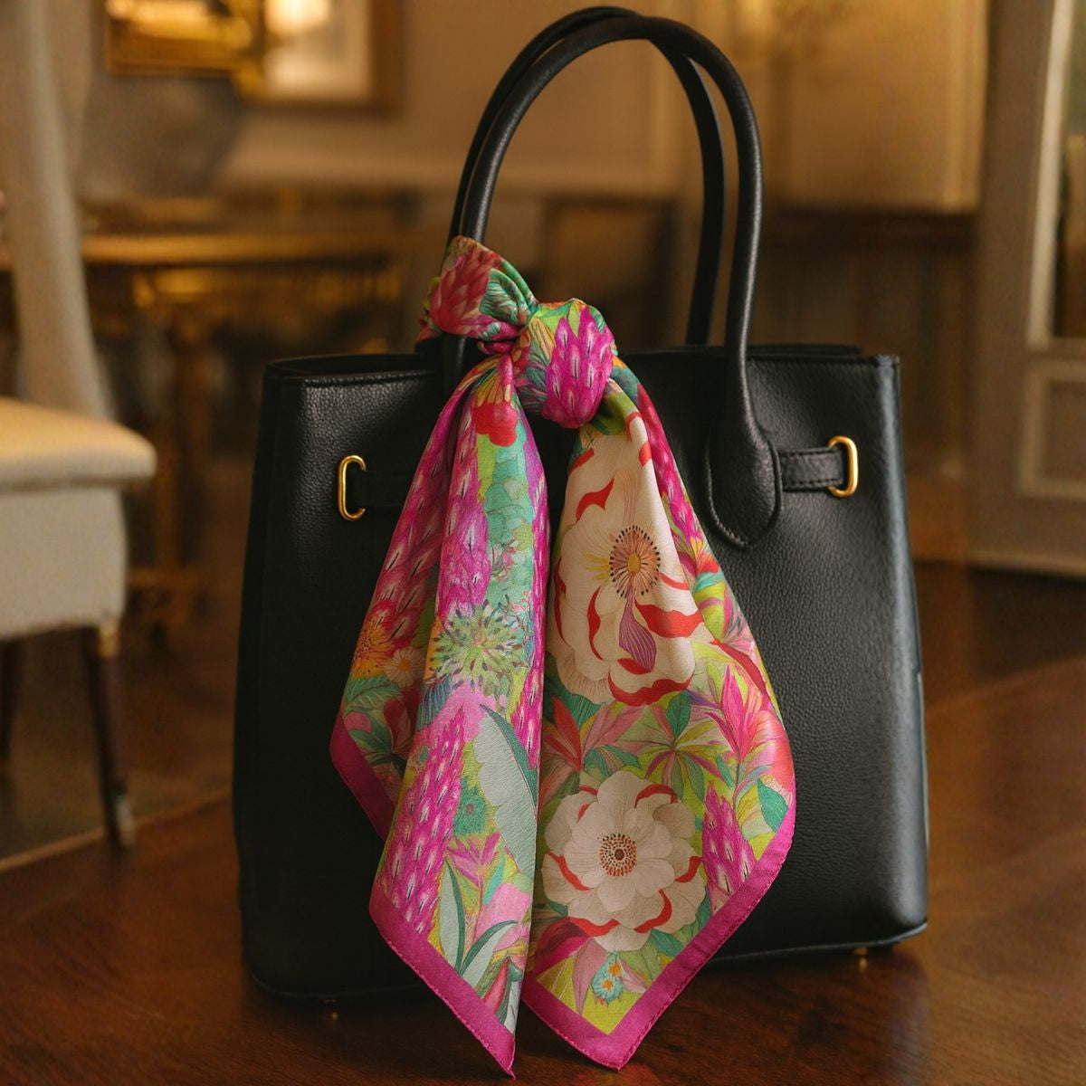 Oriental Pure Silk Square Scarf