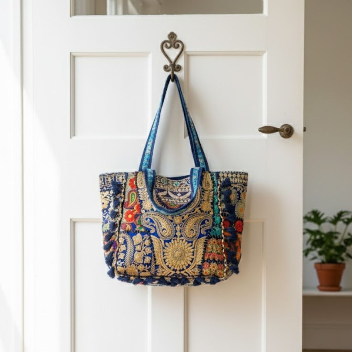 Embroidered Tote Bag