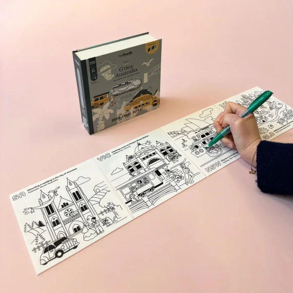 G'day Australia Tales - Reusable Colouring Book