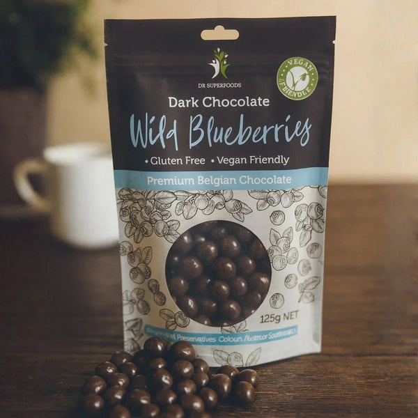 Dr Superfoods Wild Blueberries Dark Chocolate