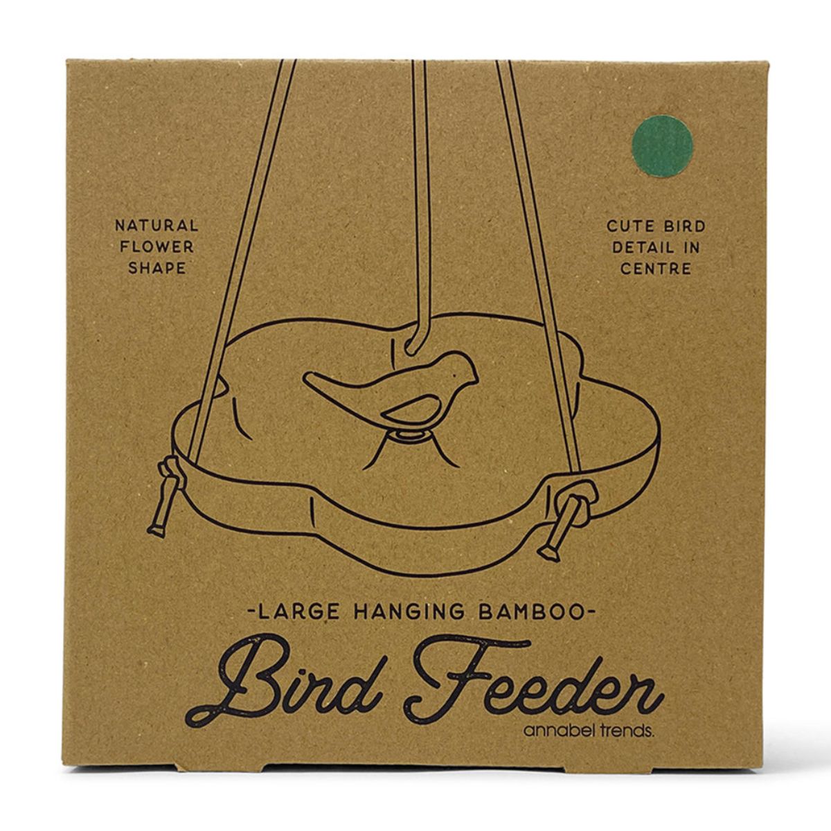 Bamboo Bird Feeder - Large Green Flower