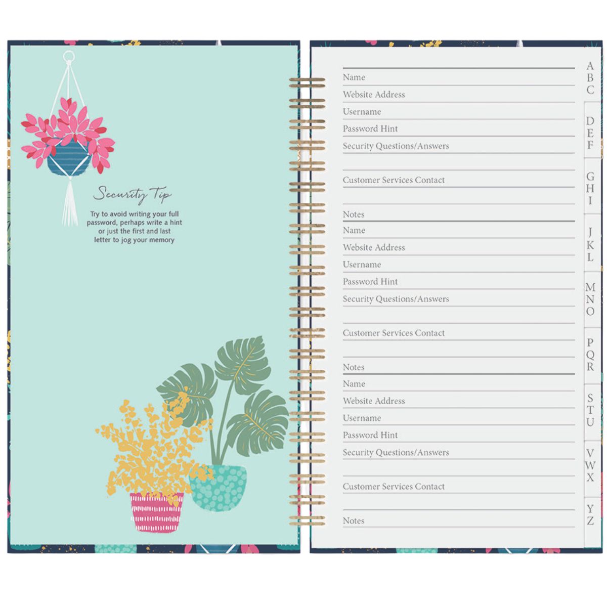 Happy Plants Password Book