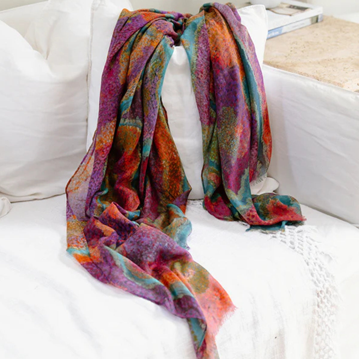 Aboriginal Pilbara Creeks Rectangle Scarf