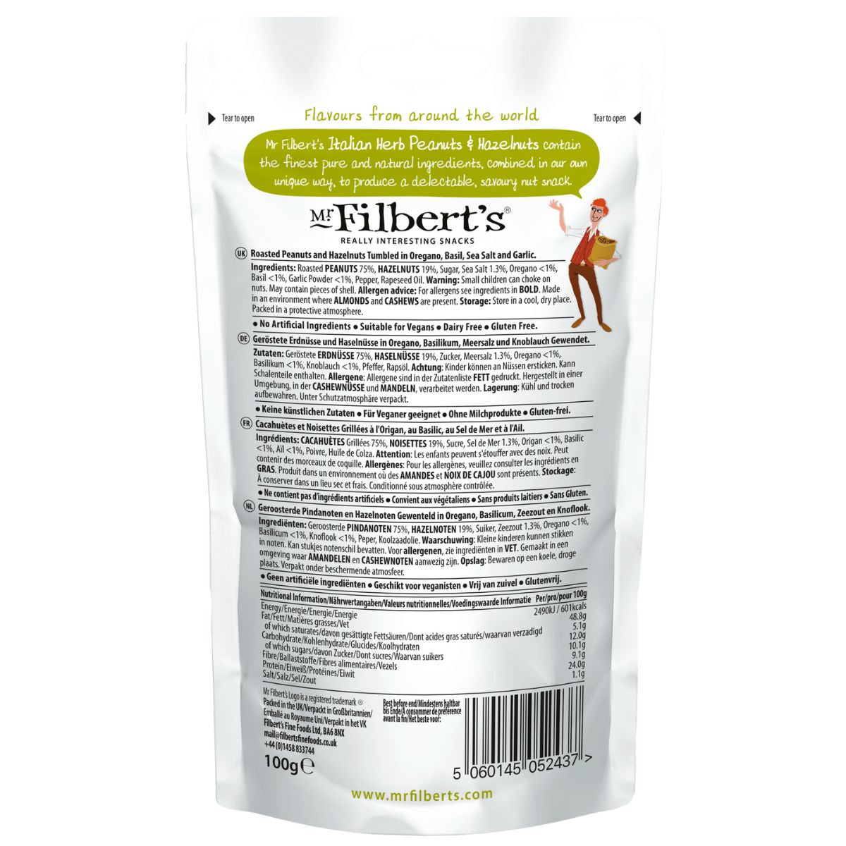 Mr Filbert's Italian Herb Peanuts & Hazels