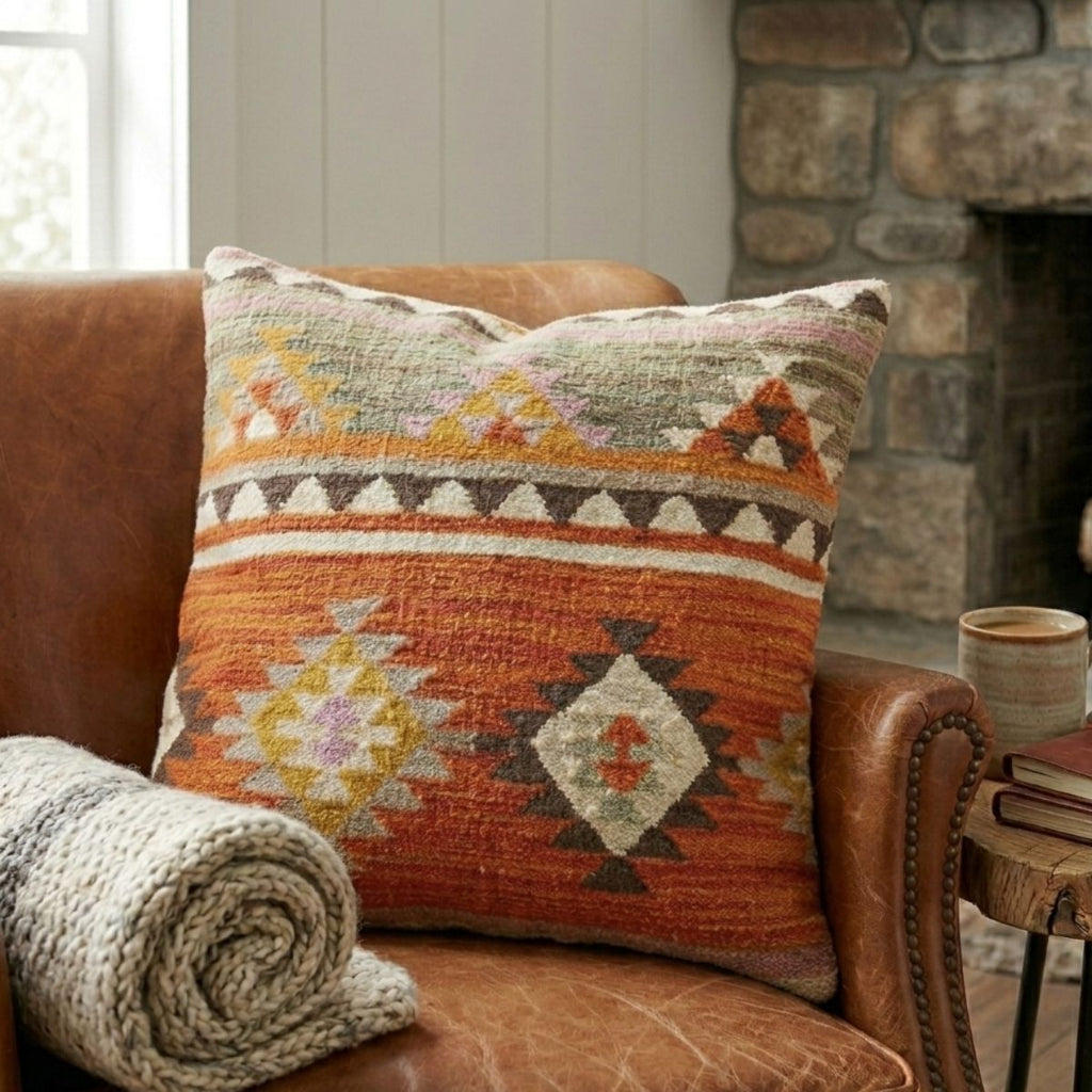Kunduz hand loom kilim cushion cover