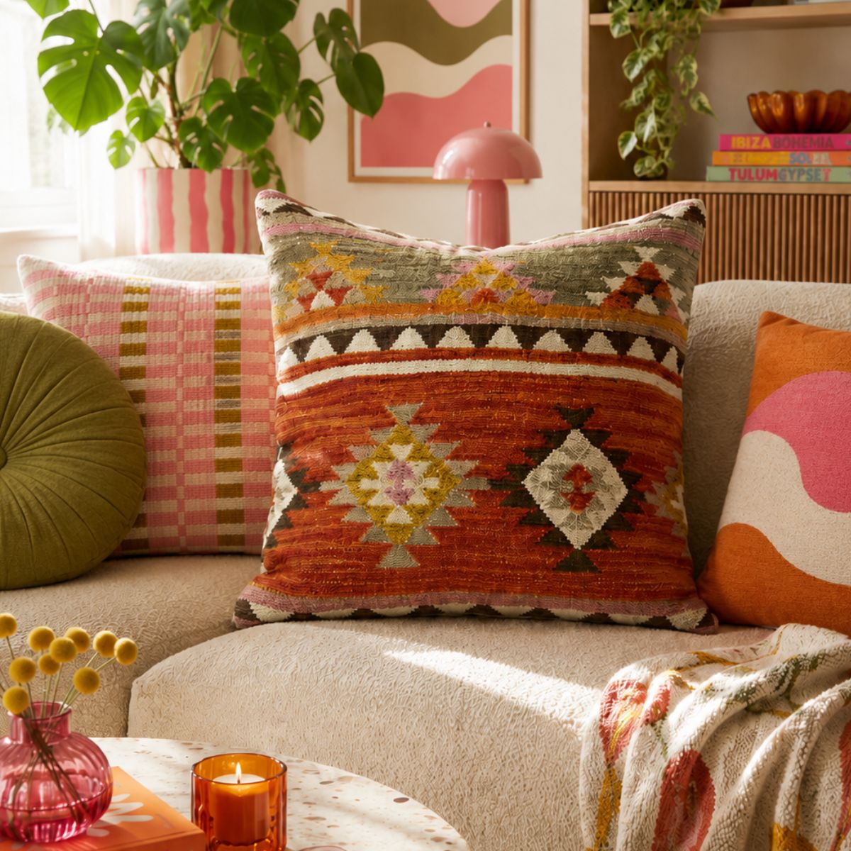 Kunduz hand loom kilim cushion cover