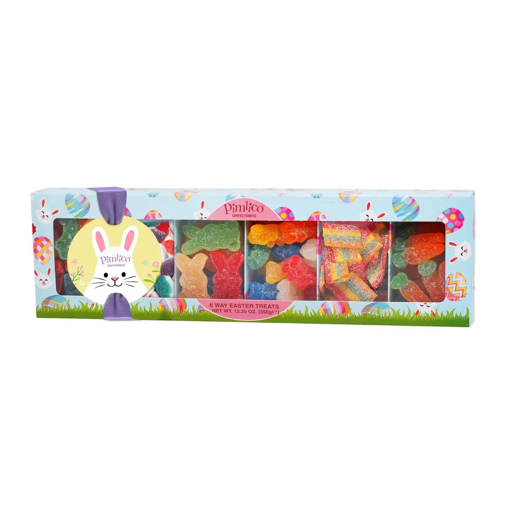 Packaged Easter-themed gummy treats with colorful design on a white background