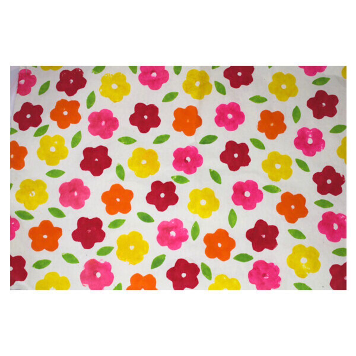 Colorful floral pattern on a white background