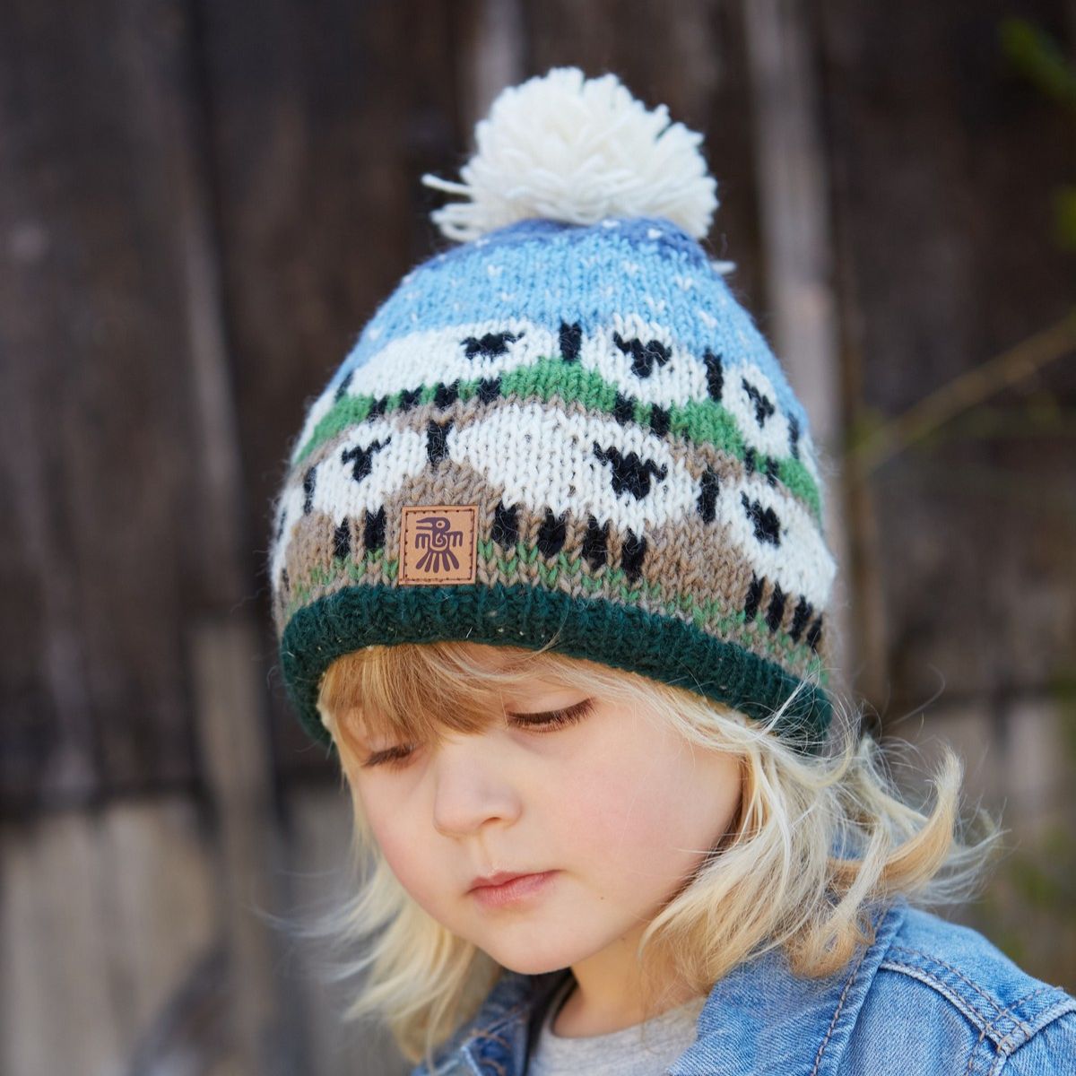 Kids Snowy Sheep Bobble Beanie
