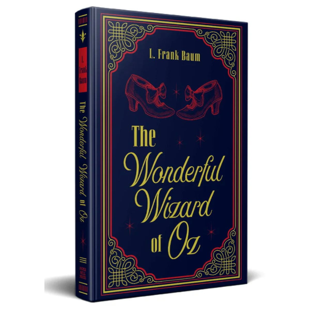 Book cover of 'The Wonderful Wizard of Oz' with decorative elements on a white background
